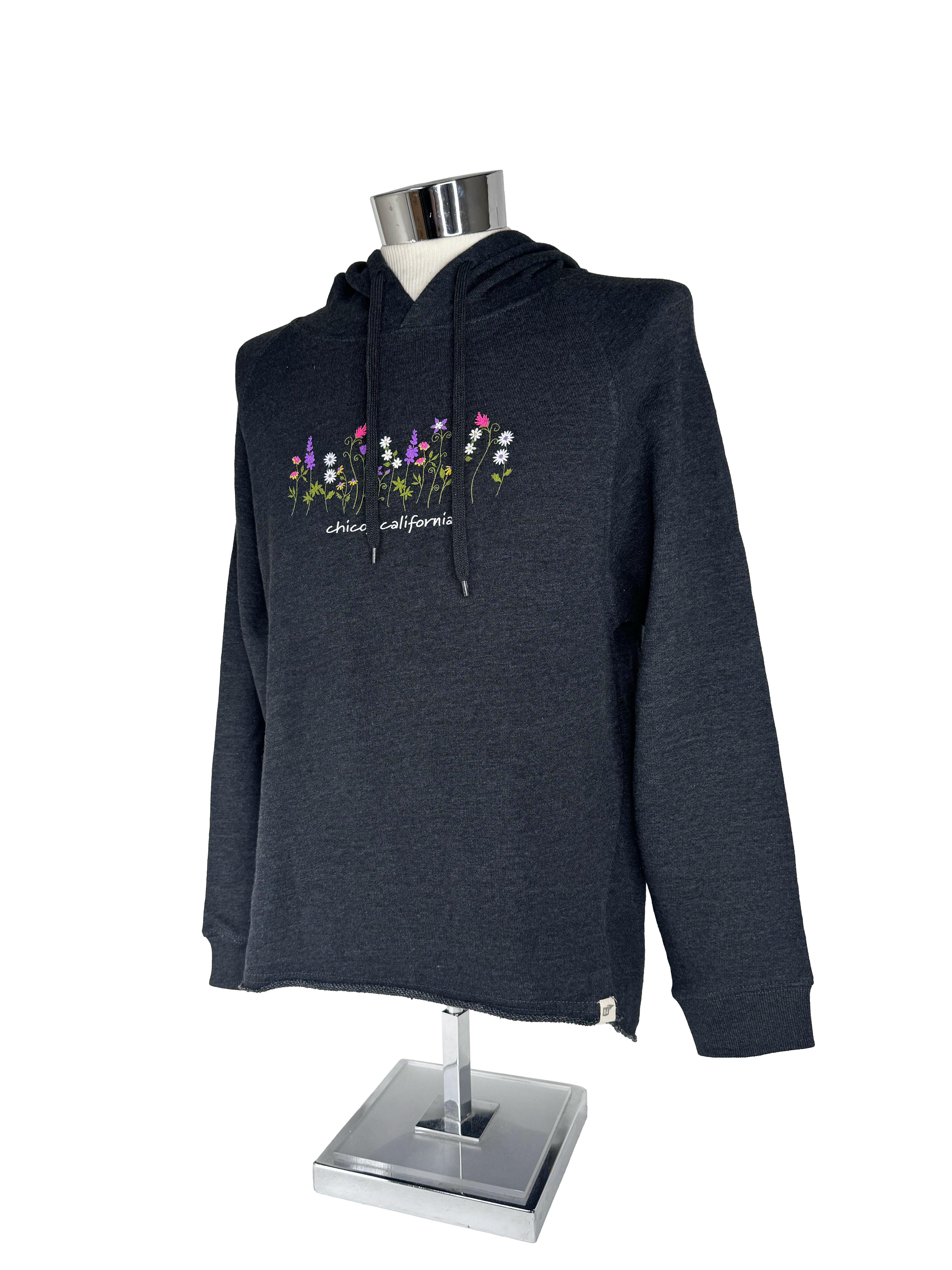 Levitate Flowers - Womens Hooded Hi-Low Sweatshirt