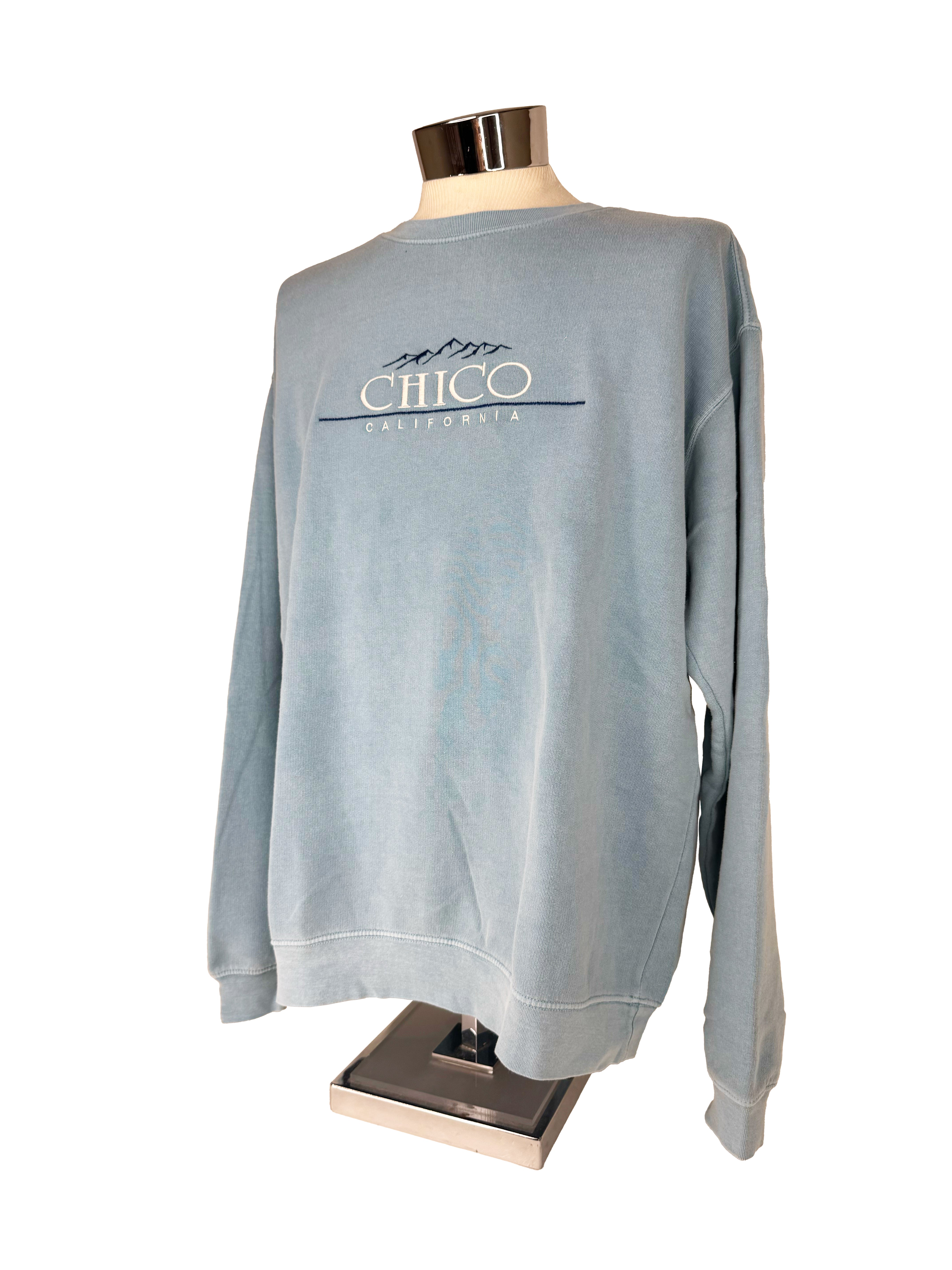 Classic Font Mountian Crew Neck Chico Sweatshirt Denim S 71937087
