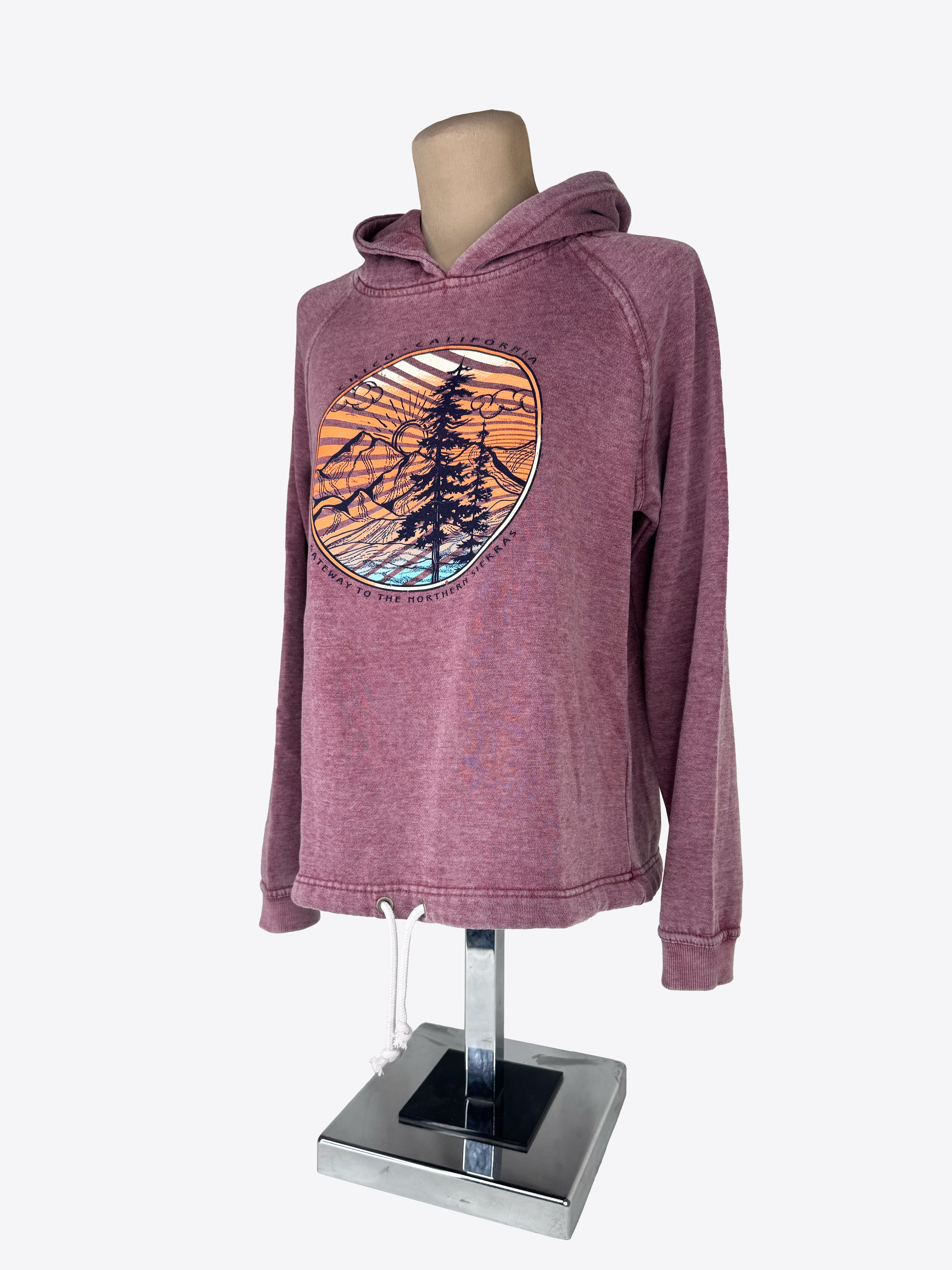 LAKESHIRTS Cranberry Pickled Mountain Chico - Womens Hooded Sweatshirt Cranberry S 3270880.1