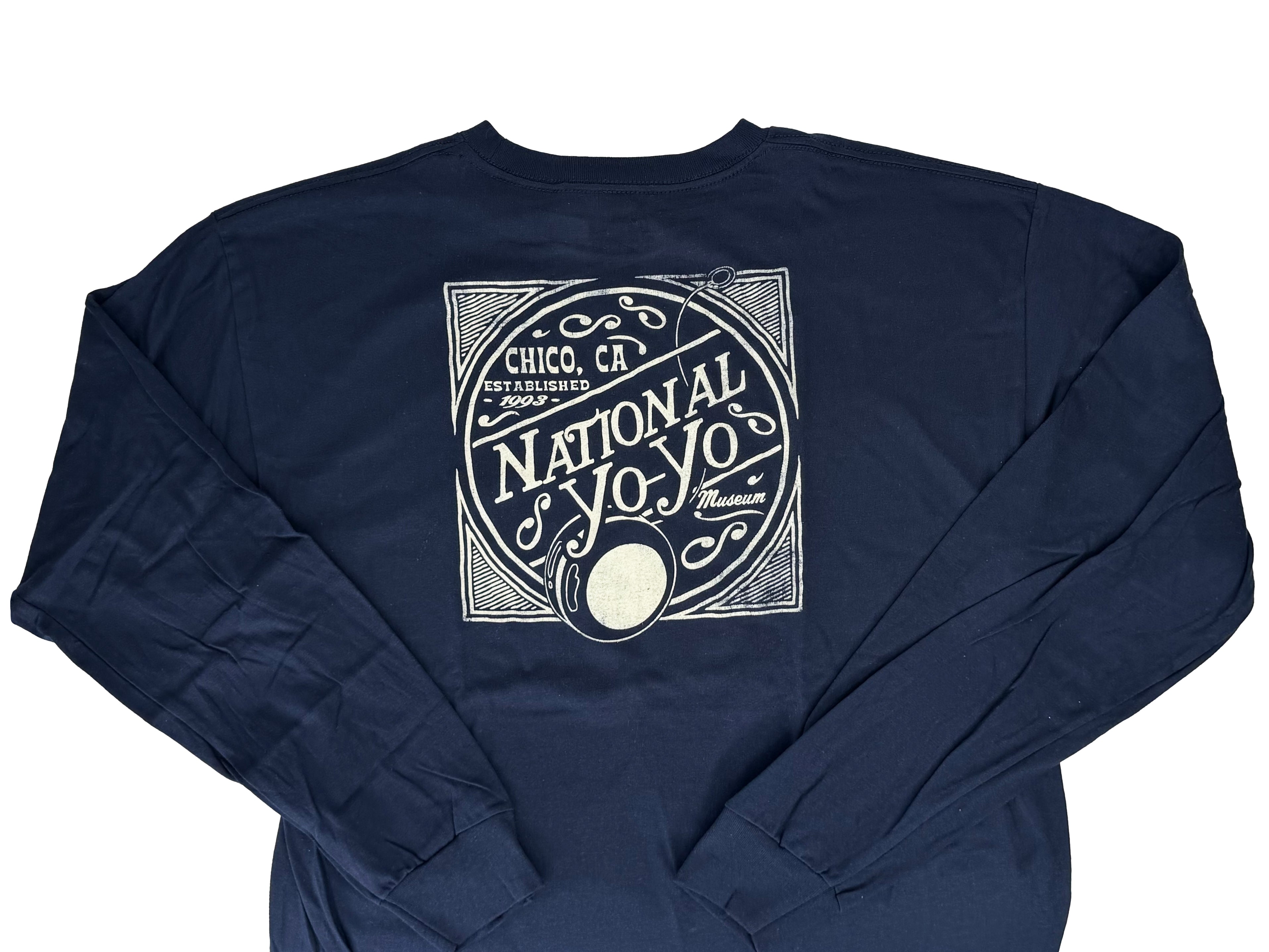LAKESHIRTS Navy National Yo-Yo Museum Chico Long Sleeve Shirt