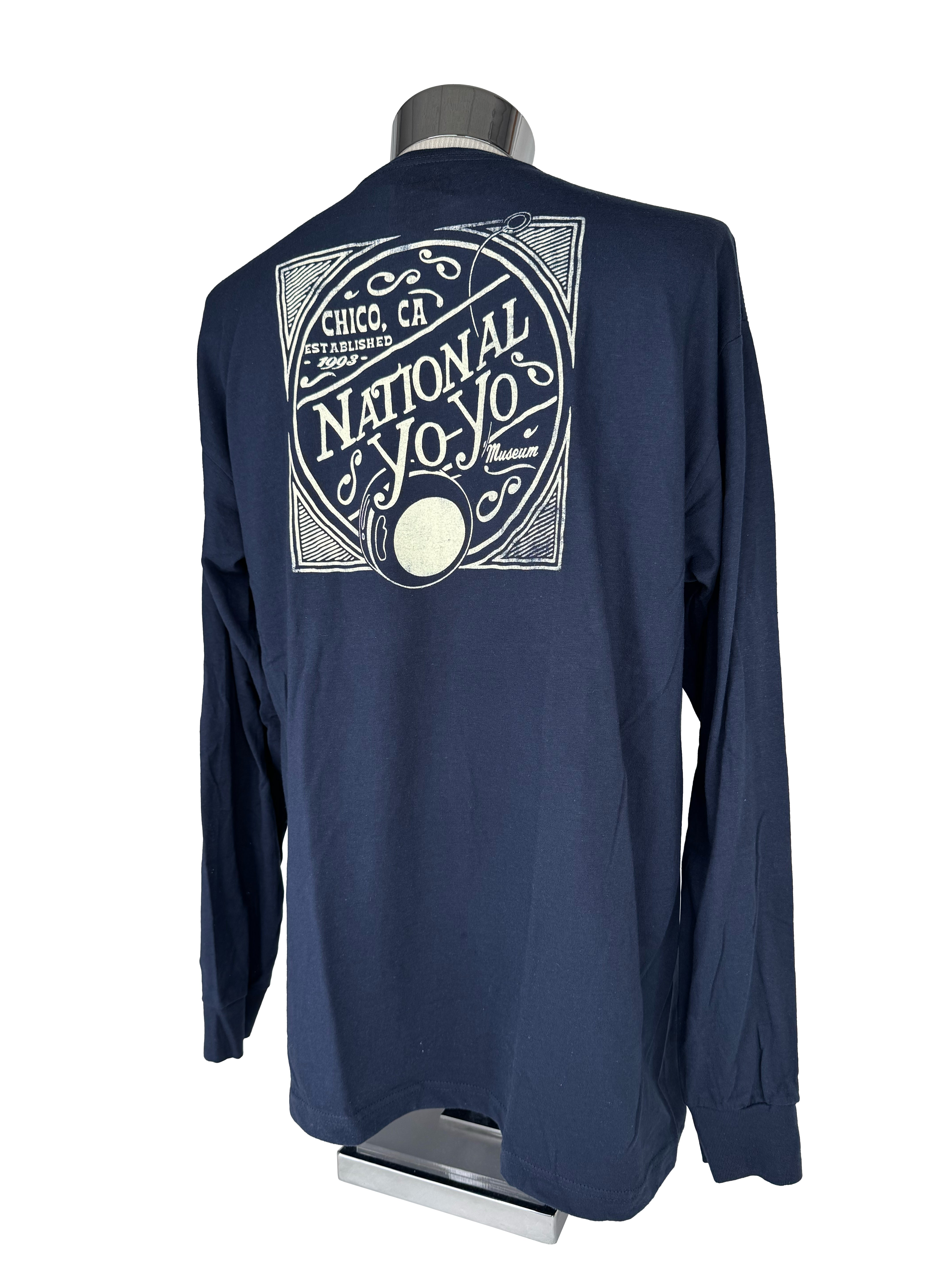 LAKESHIRTS Navy National Yo-Yo Museum Chico Long Sleeve Shirt