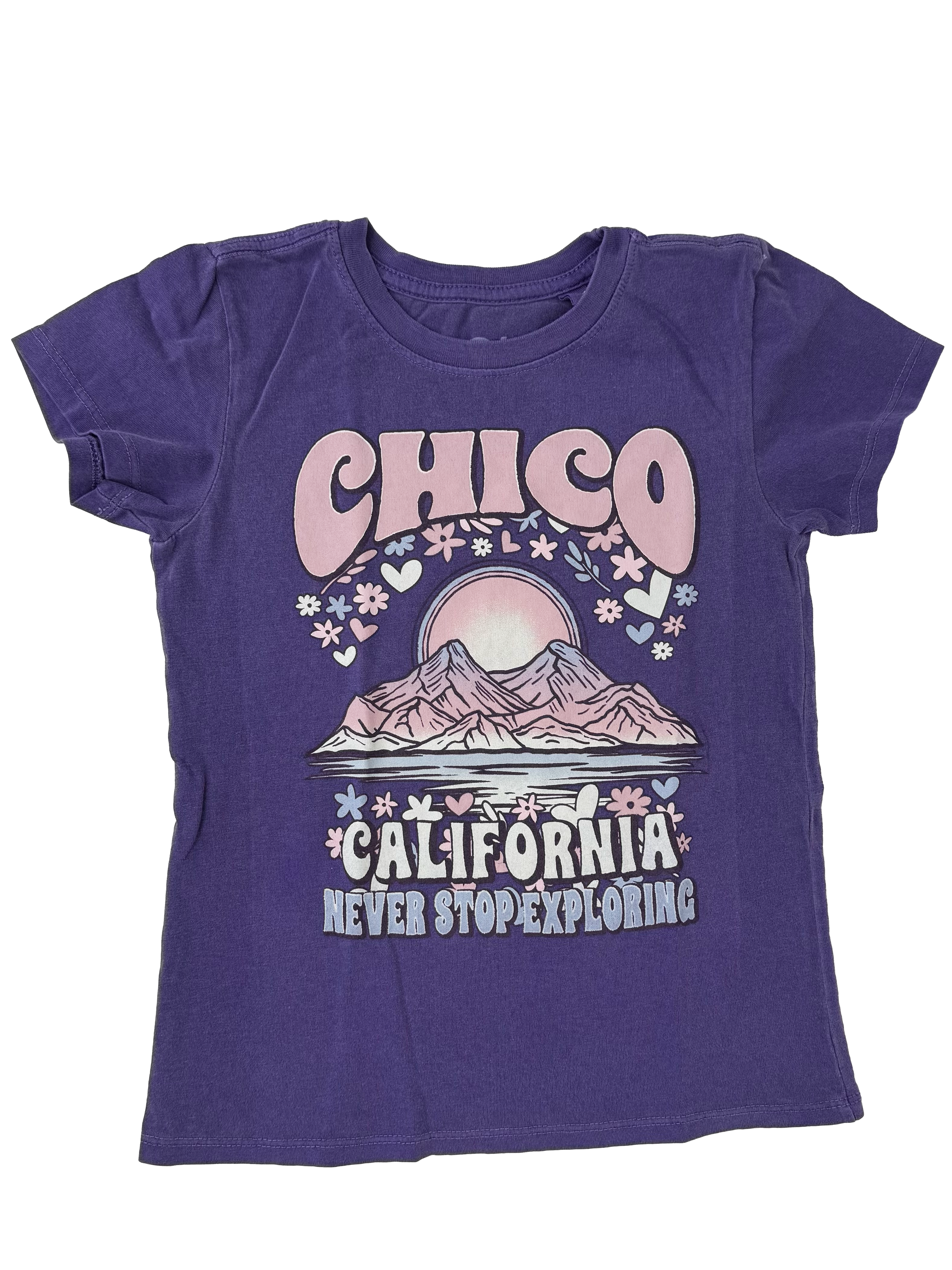 Bliss Fiilled Mountains Kids Chico T-Shirt Purple XS 47118911