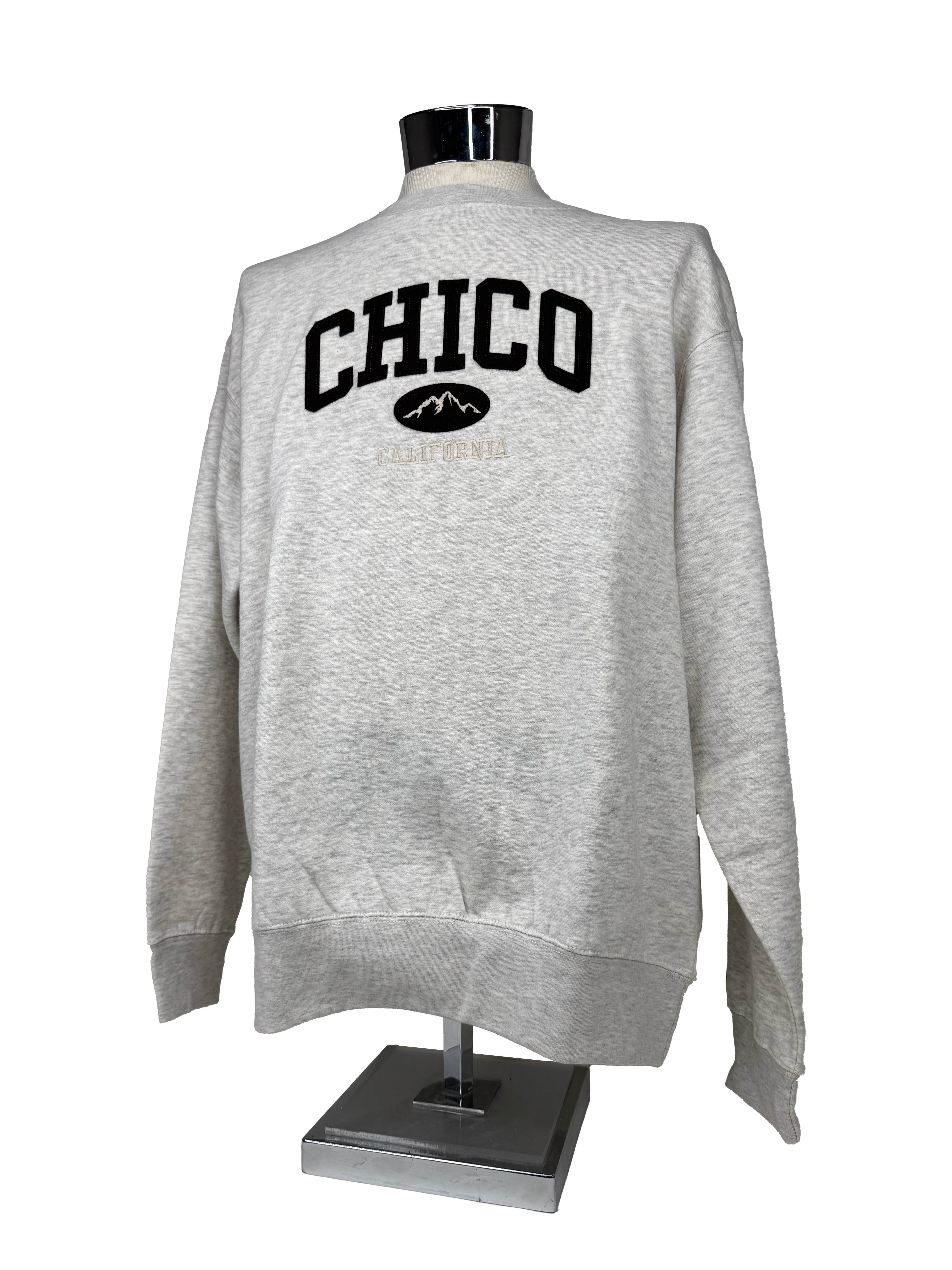 DadPack Mountain Appliqué Chico Crew Neck Sweatshirt Oatmeal Heather XS 94371903