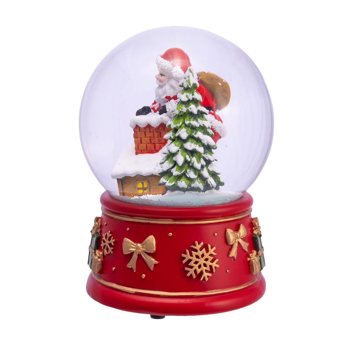 Santa with Chimney 100mm Musical Waterglobe
