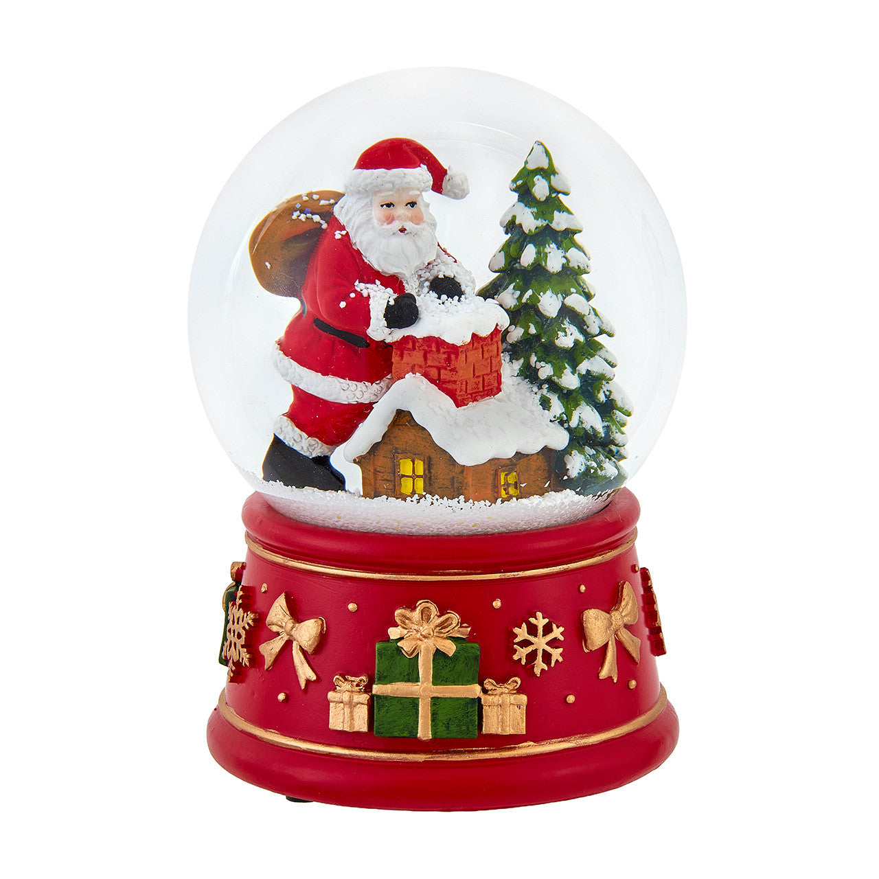 Santa with Chimney 100mm Musical Waterglobe