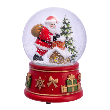 Santa with Chimney 100mm Musical Waterglobe
