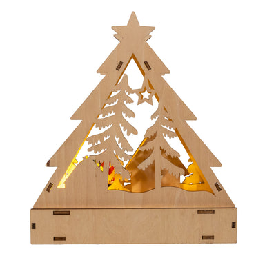 Tree Shaped LED Santa Village