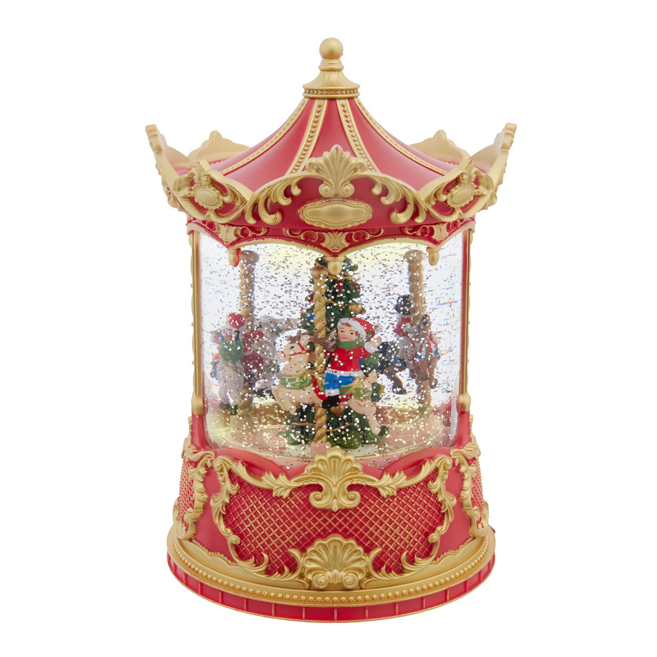 Lighted Carousel & Swirling Glitter Lantern