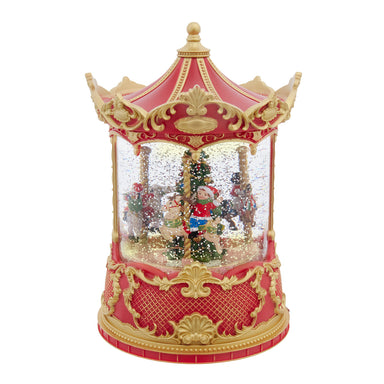 KA 8.5" Lighted Carousel & Swirling Glitter Lantern