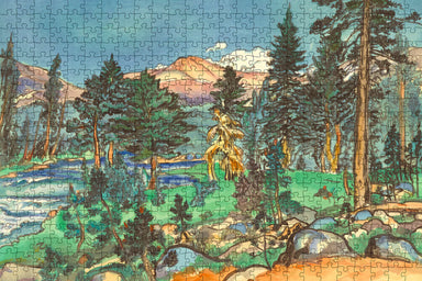 Clouds, Upper Lyell Trail Along Lyell Fork, Sierra, California 500 Piece Chiura Obata Puzzle