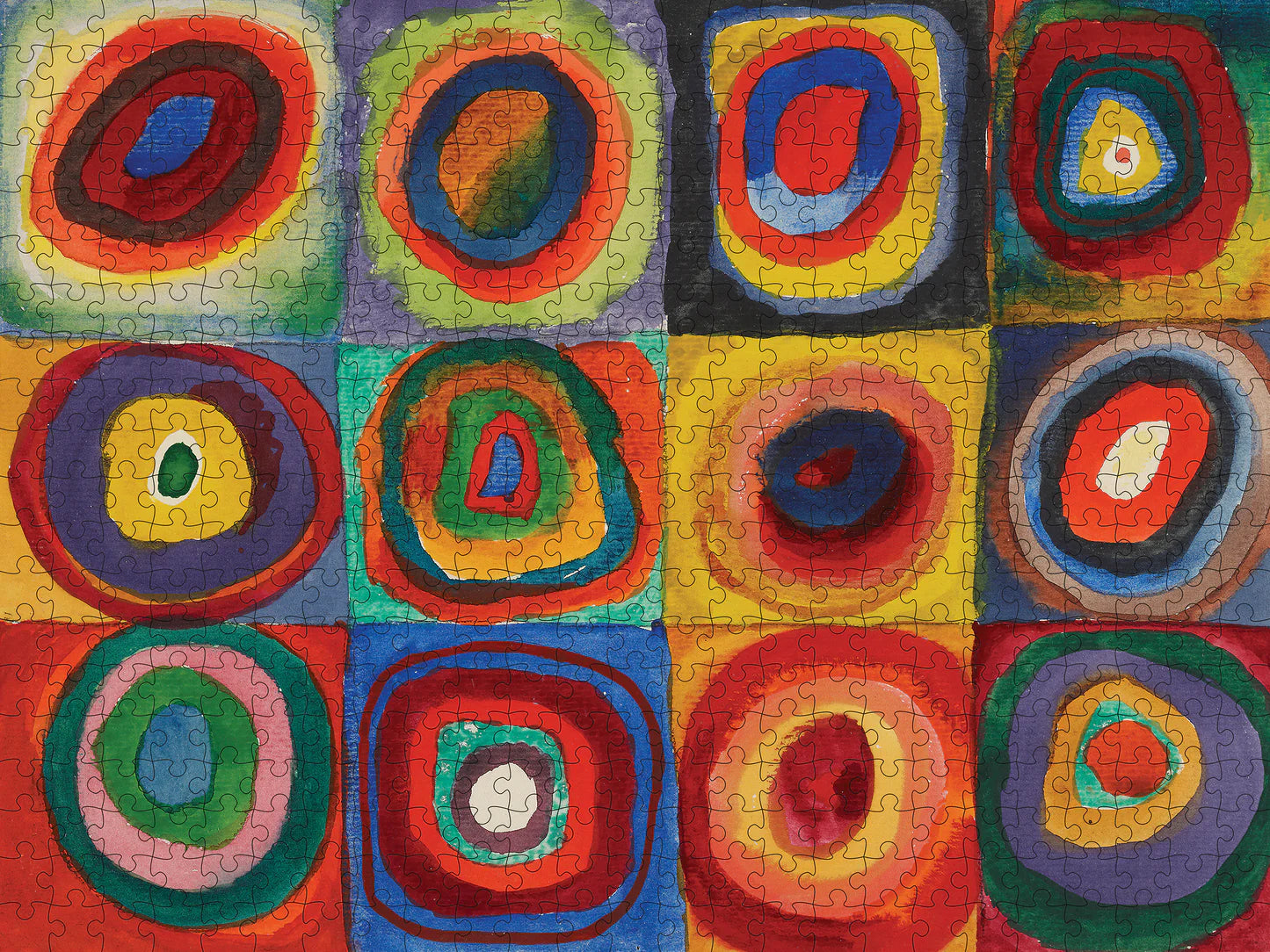 Wassily Kandinsky Squares with Concentric Rings 500 Piece Puzzle
