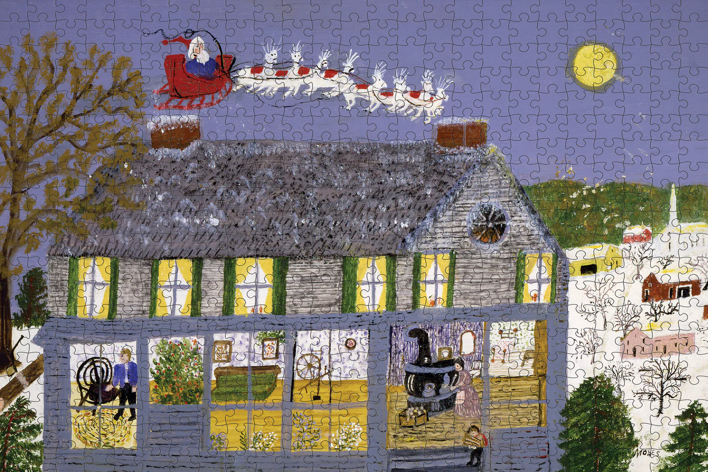Grandma Moses Santa Claus II 500 Piece Puzzle