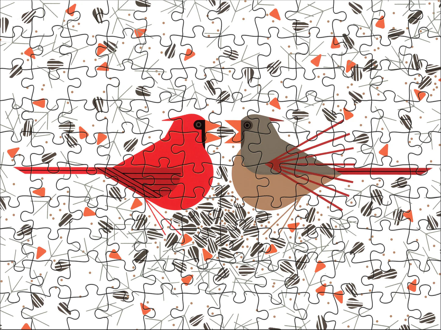 Charley Harper 120-Piece Double-Sided Jigsaw Puzzle Set