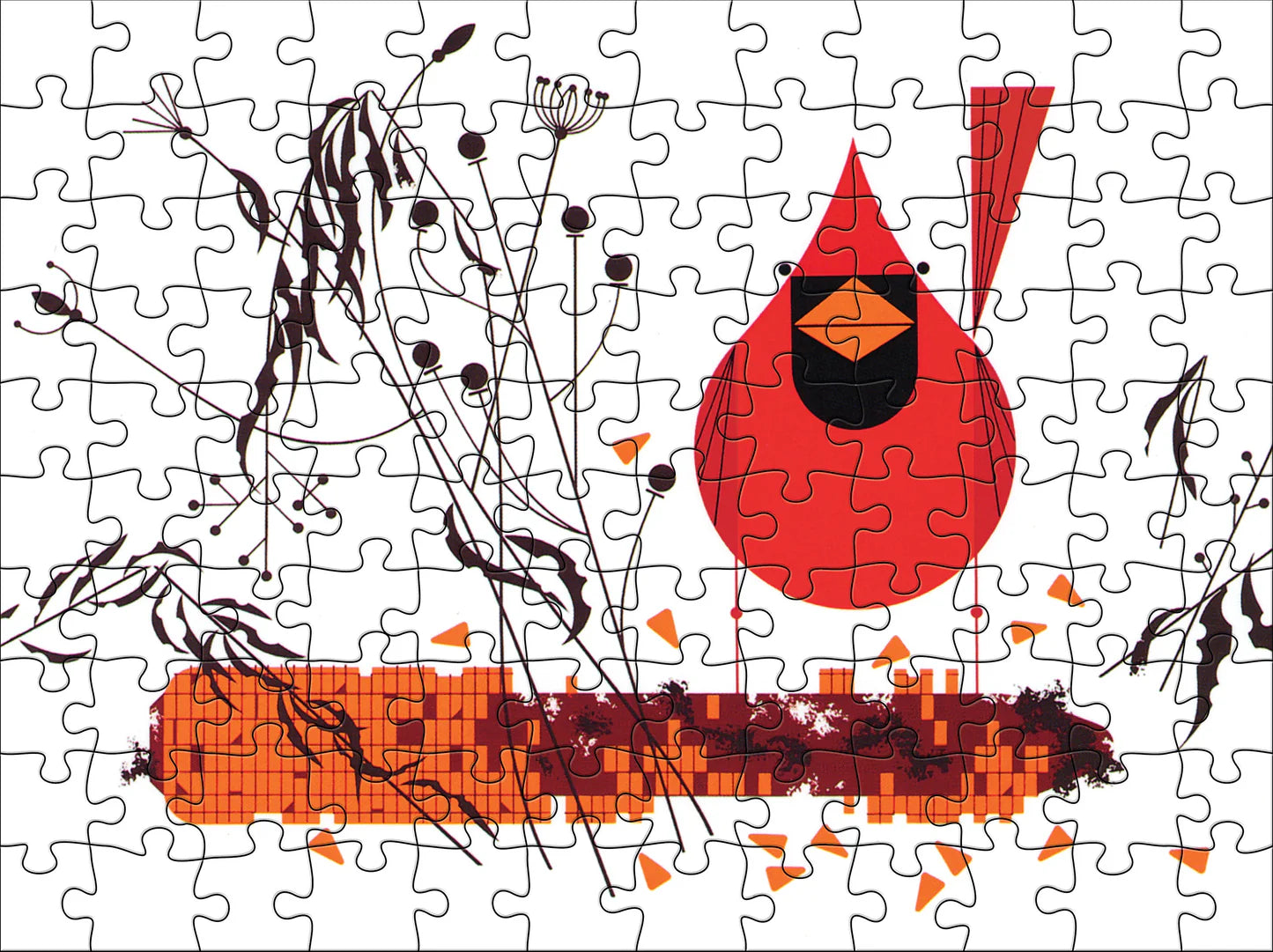 Charley Harper 120-Piece Double-Sided Jigsaw Puzzle Set