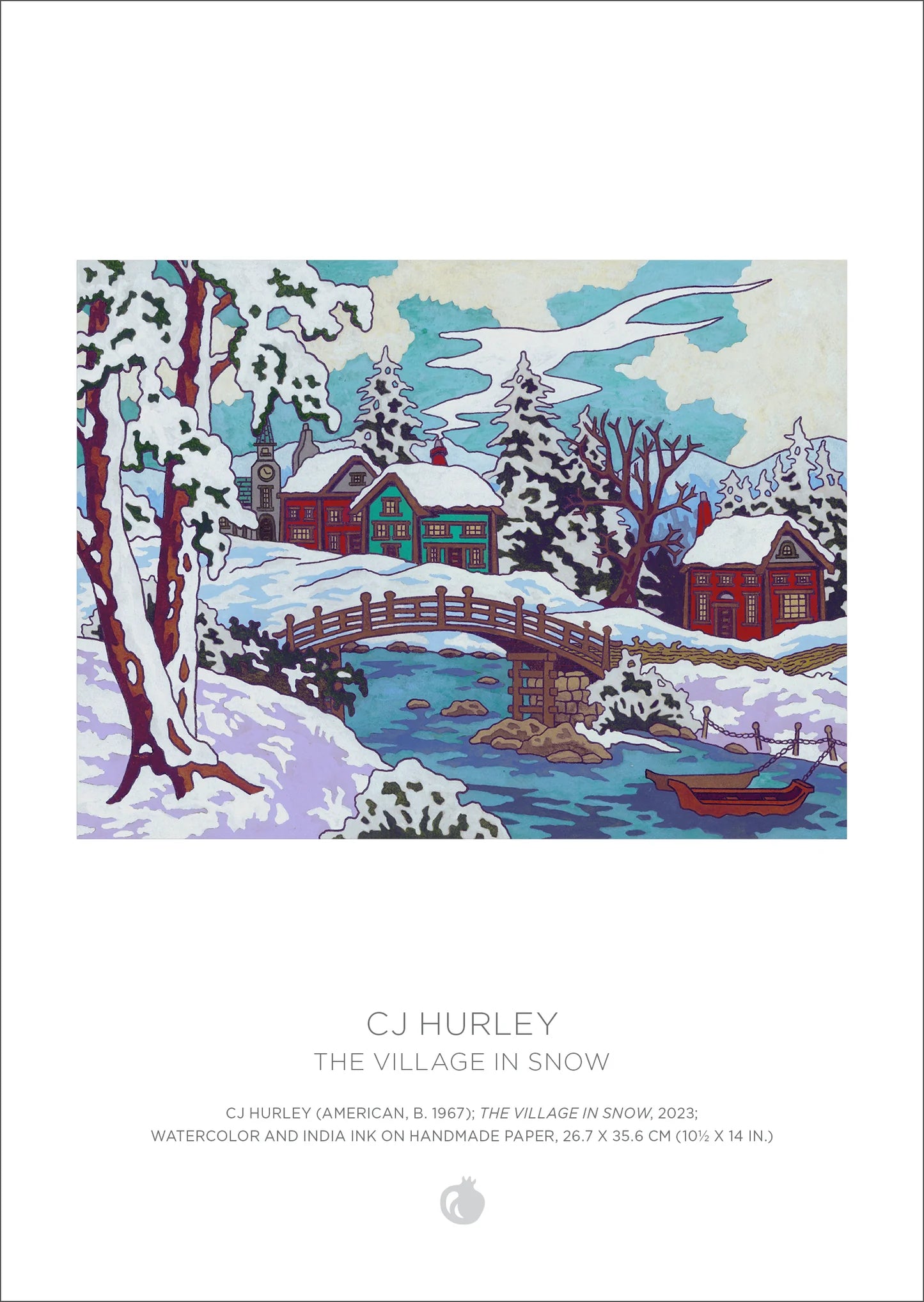 CJ Hurley Snowy Cabins 120-Piece Double-Sided Puzzle Set