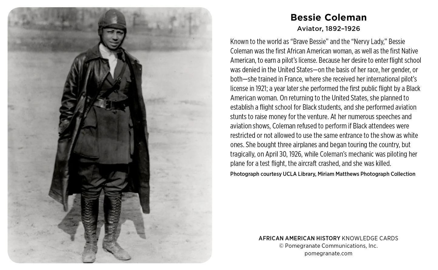 POM African American History Knowledge Cards