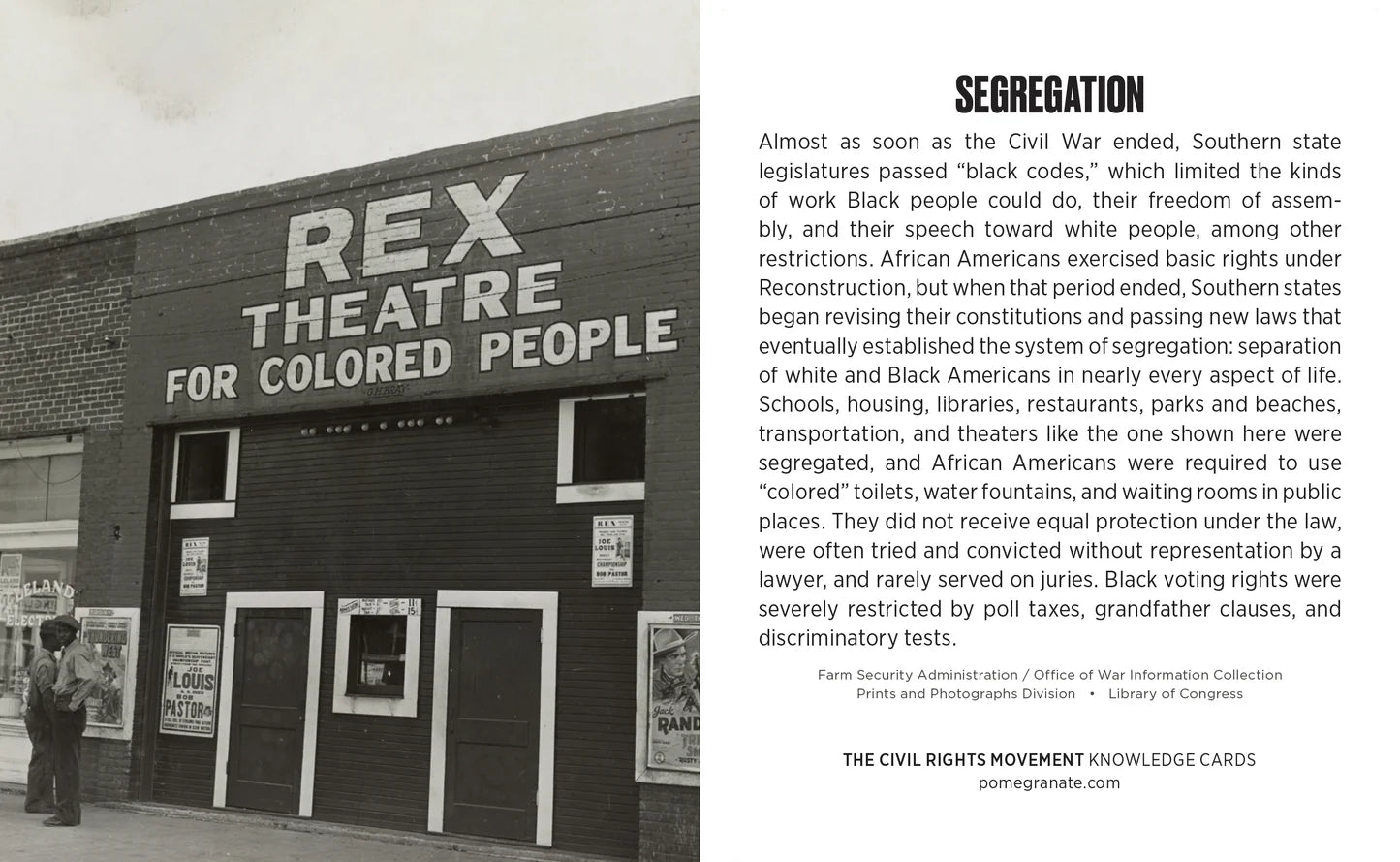 The Civil Rights Movement Knowledge Cards