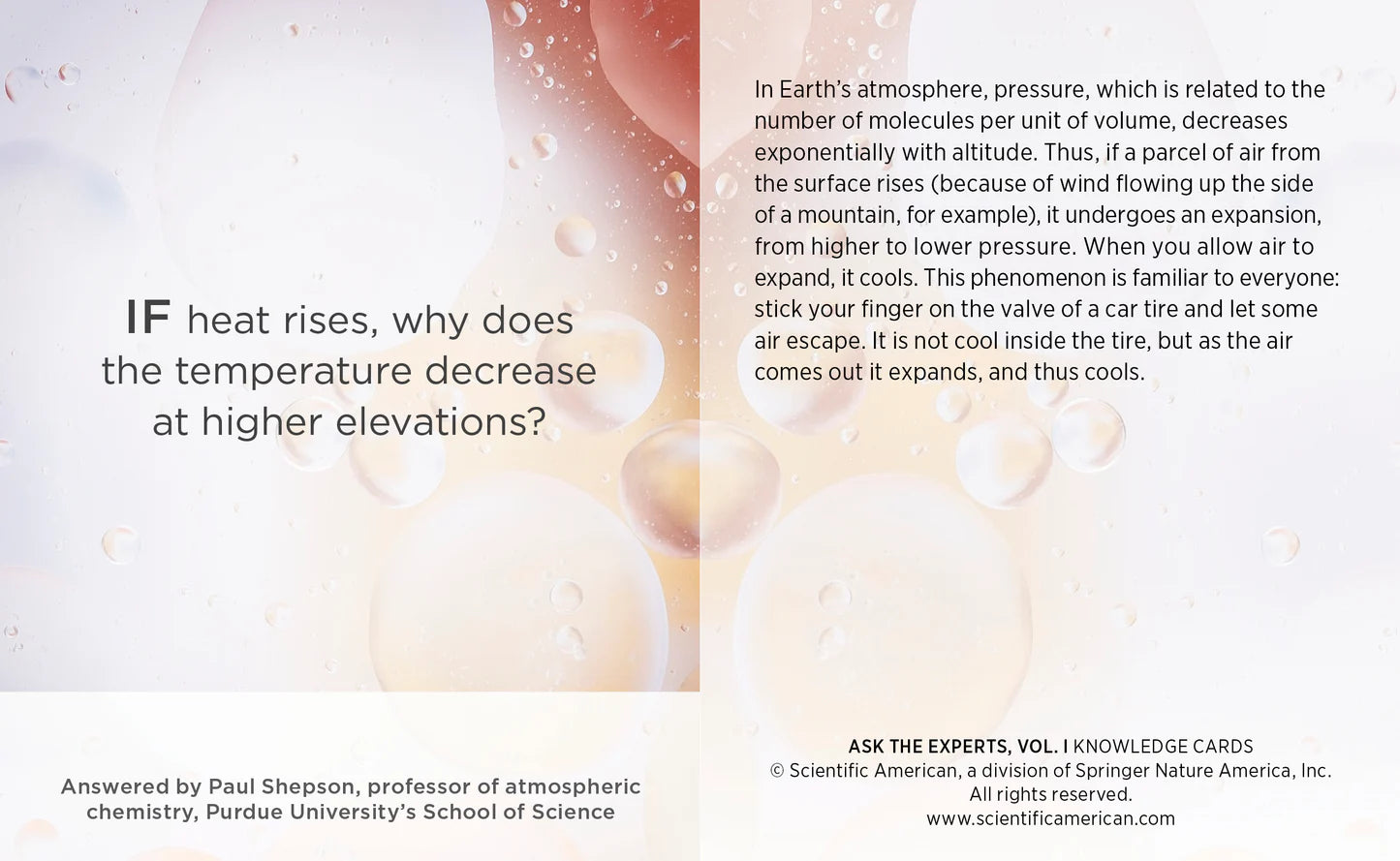 Knowledge Cards - Ask The Experts vol 1 Science Questions