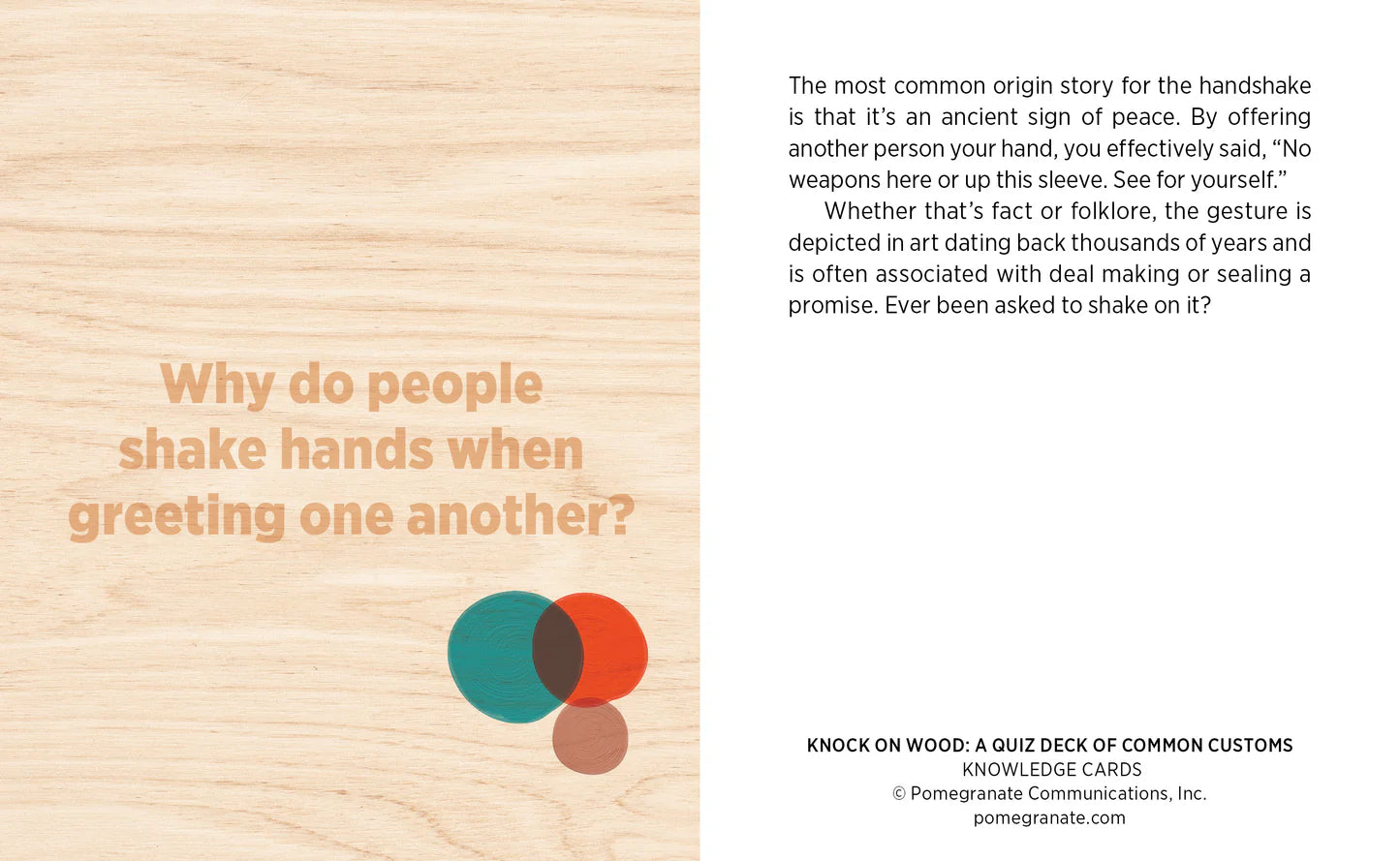 Knock On Wood - A Quiz Deck of Common Customs