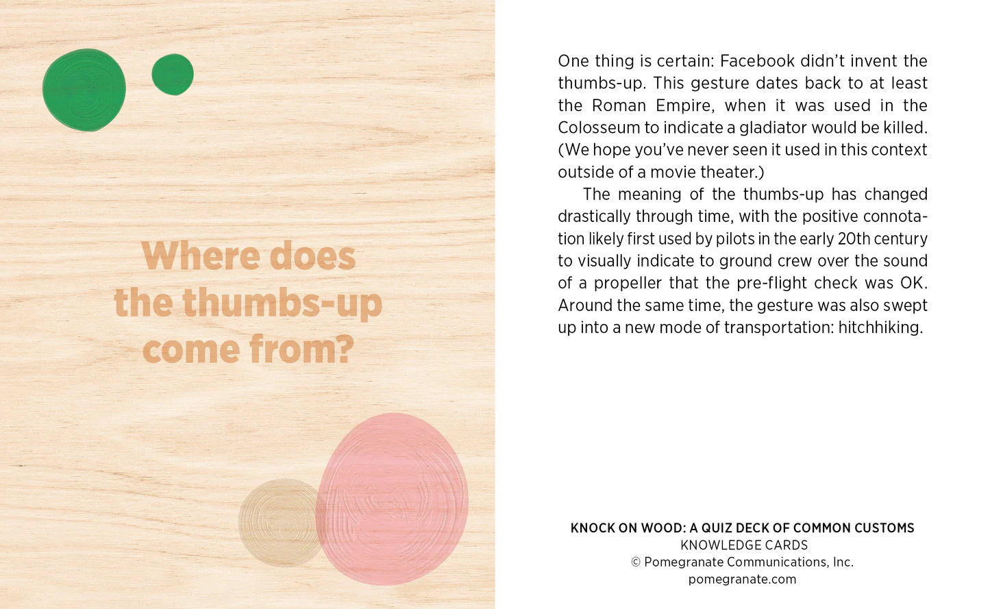 Knock On Wood - A Quiz Deck of Common Customs