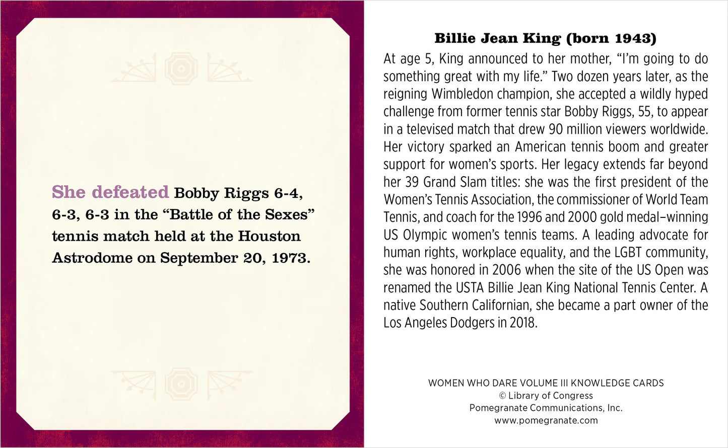 Knowledge Cards - Women Who Dare Volume III