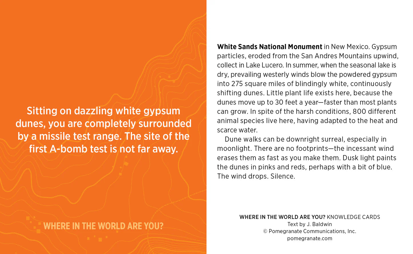 Knowledge Cards - Where in the World Are You?