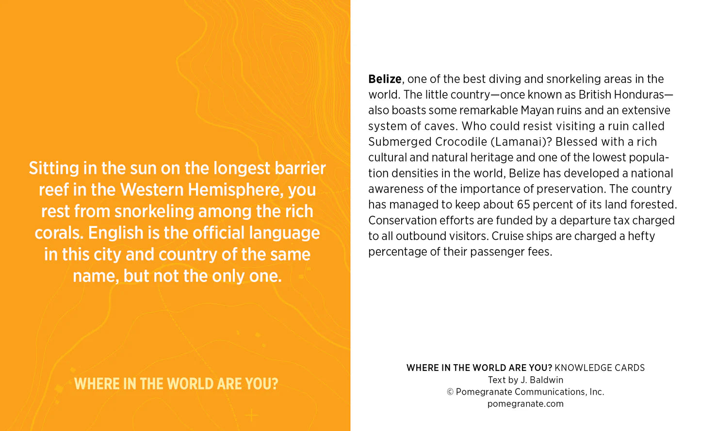 Knowledge Cards - Where in the World Are You?