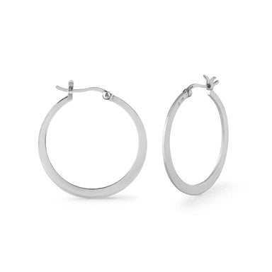 Boma Sterling Silver Earrings - Hoop Flat    