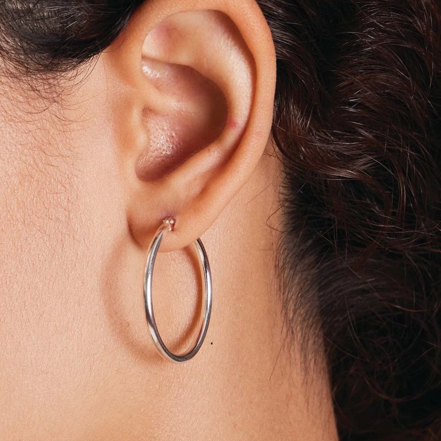 BOMA Belle Hoops - Silver - 1.7"