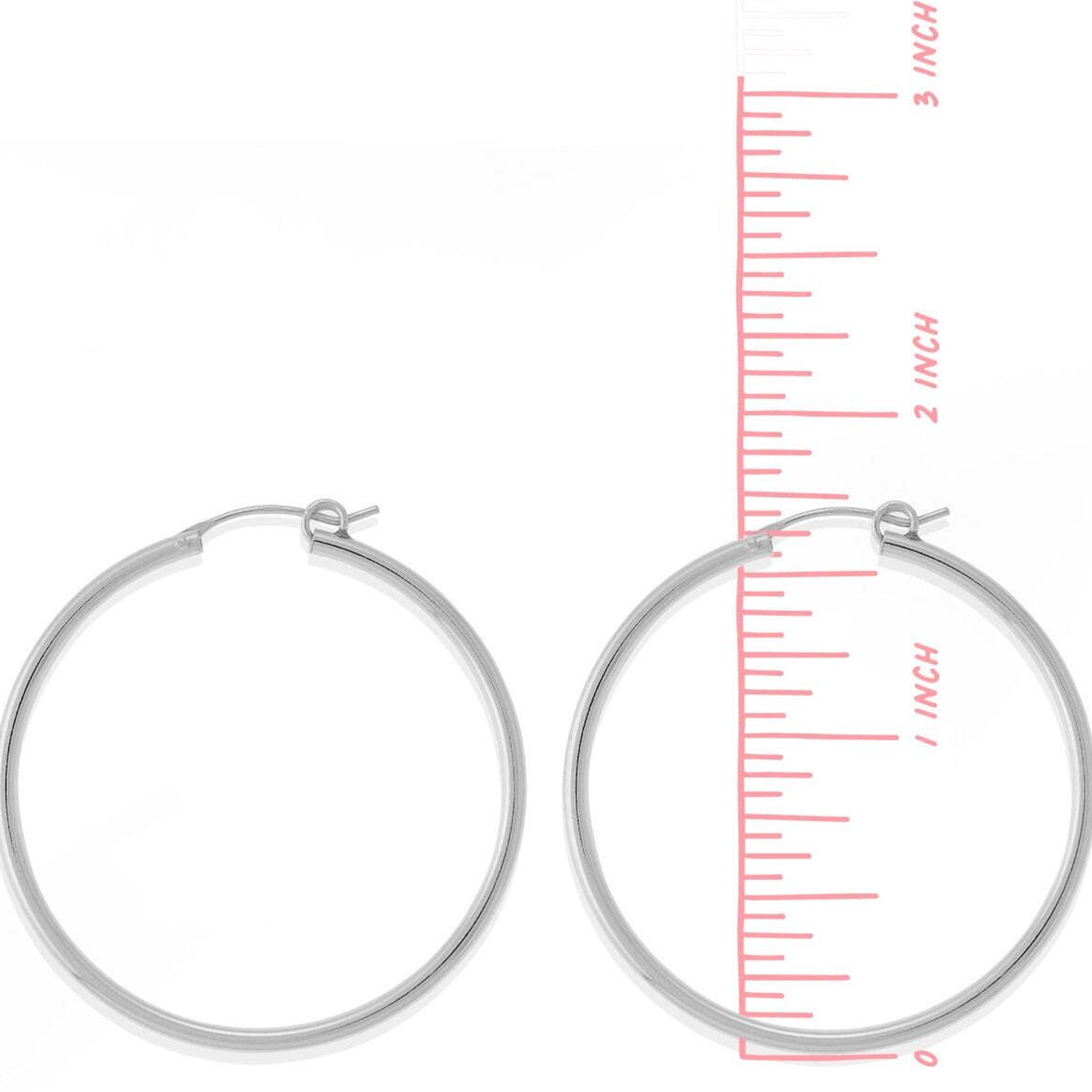 BOMA Belle Hoops - Silver - 1.7"