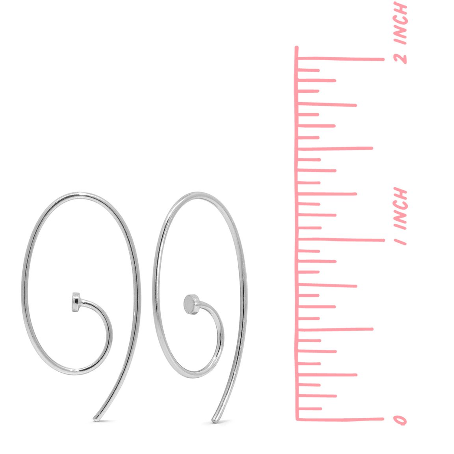 BOMA Minimalist Spiral Pull Through Hoops