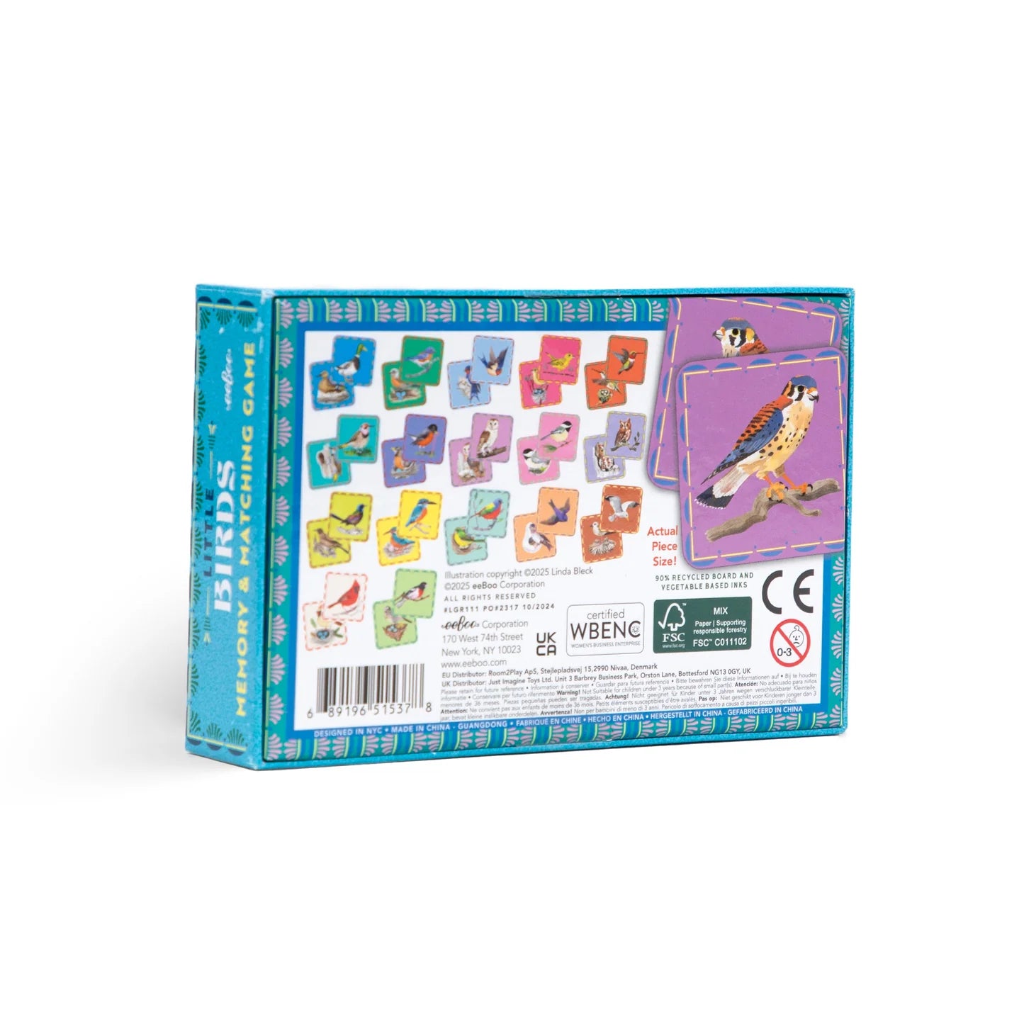 eeBoo Little Birds Memory & Matching Game