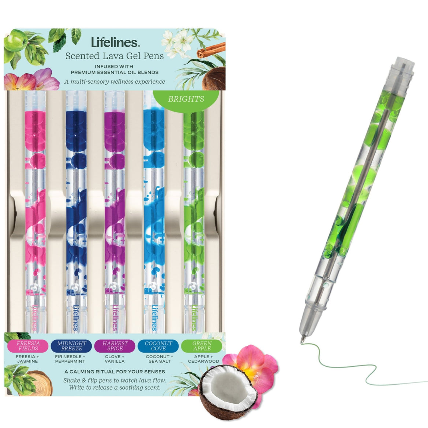 LFELNE Scented Lava Pen 5 Pack - Brights