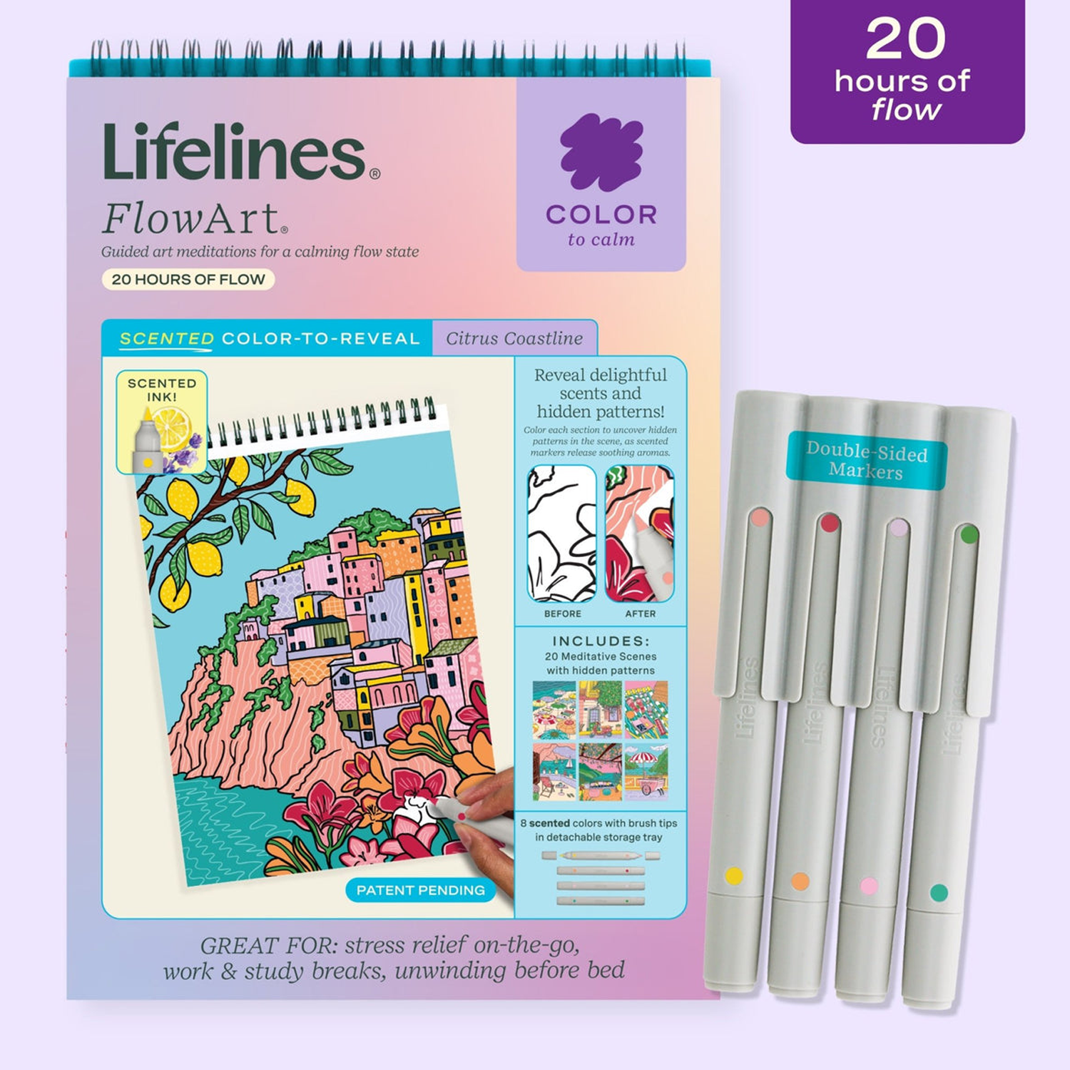 Lifelines FlowArt Scented Color-to-Reveal - Citrus Coastline