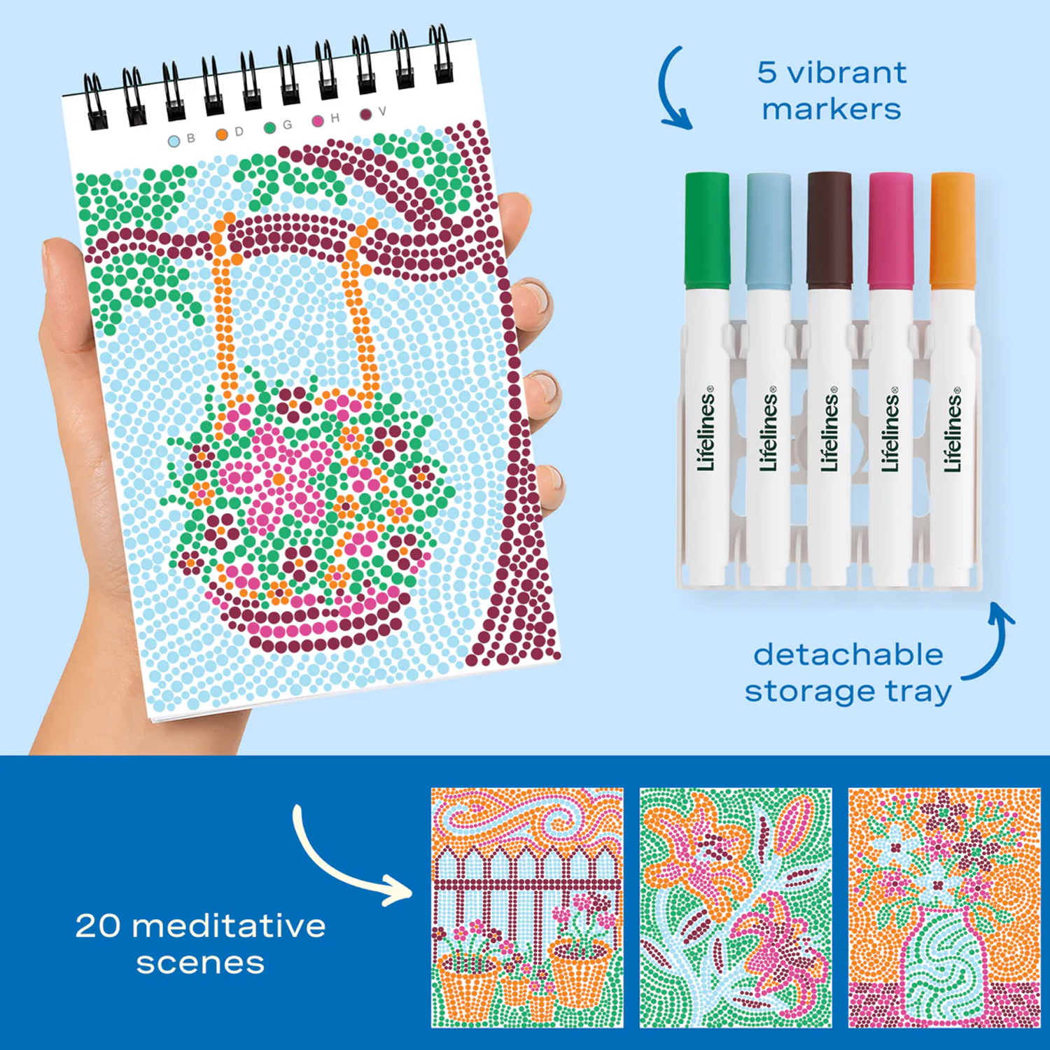 Lifelines FlowArt Mini Dot-by-Letter - Pretty Petals