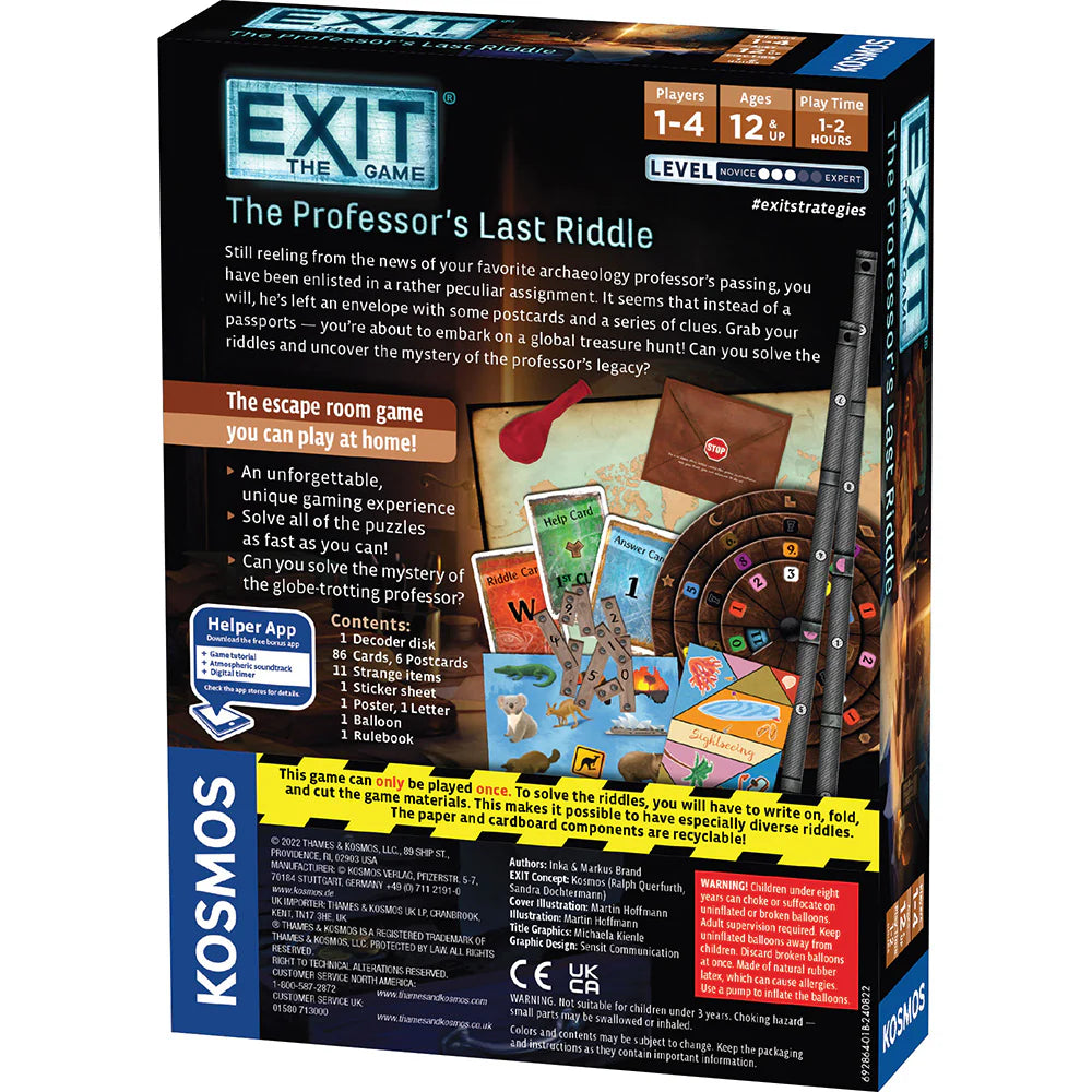 Exit The Game The Professor's Last Riddle