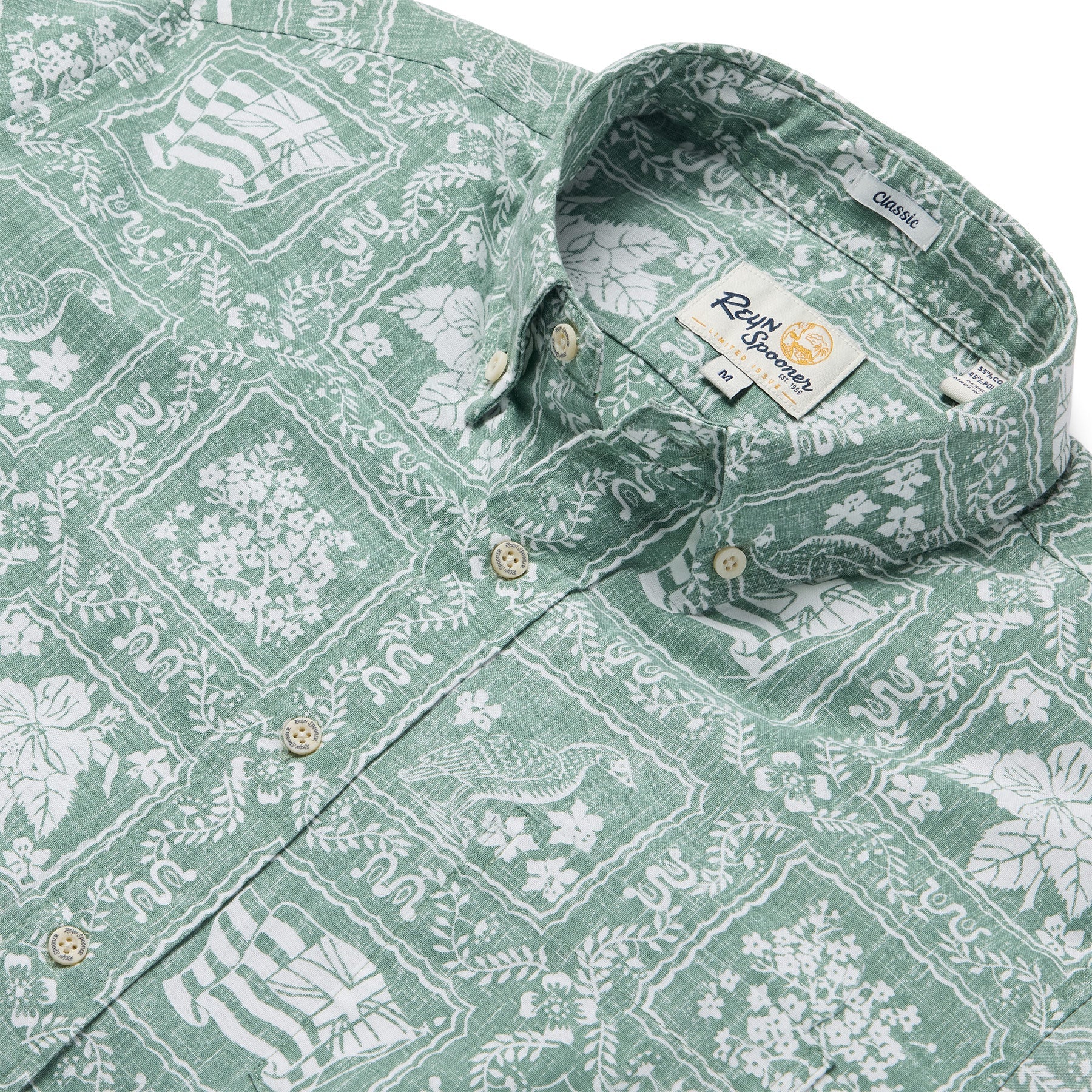 Reyn Spooner Lahaina Sailor Button Front Short Sleeve Camp Shirt