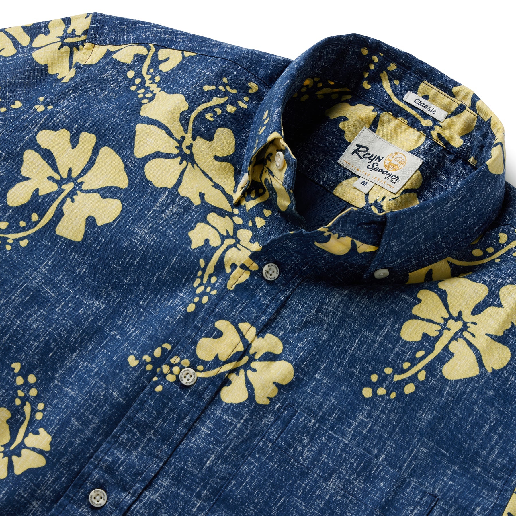 Reyn Spooner 50th State Flower Button Front Camp Shirt    