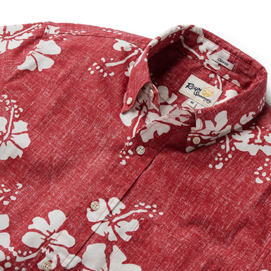Reyn Spooner 50th State Flower Button Front Camp Shirt    