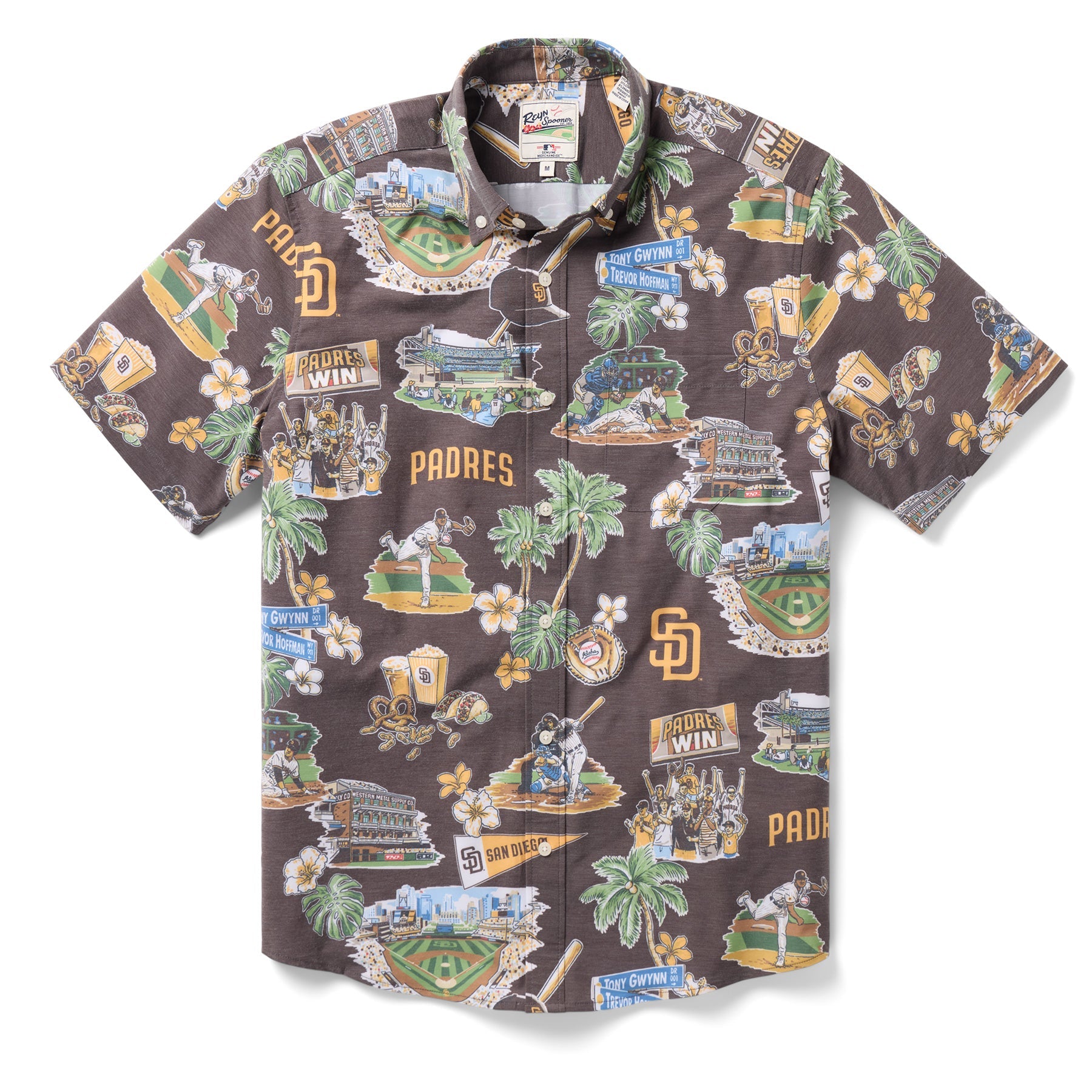 Reyn Spooner MLB® San Diego Padres Performance Button Front Scenic L 805766377768