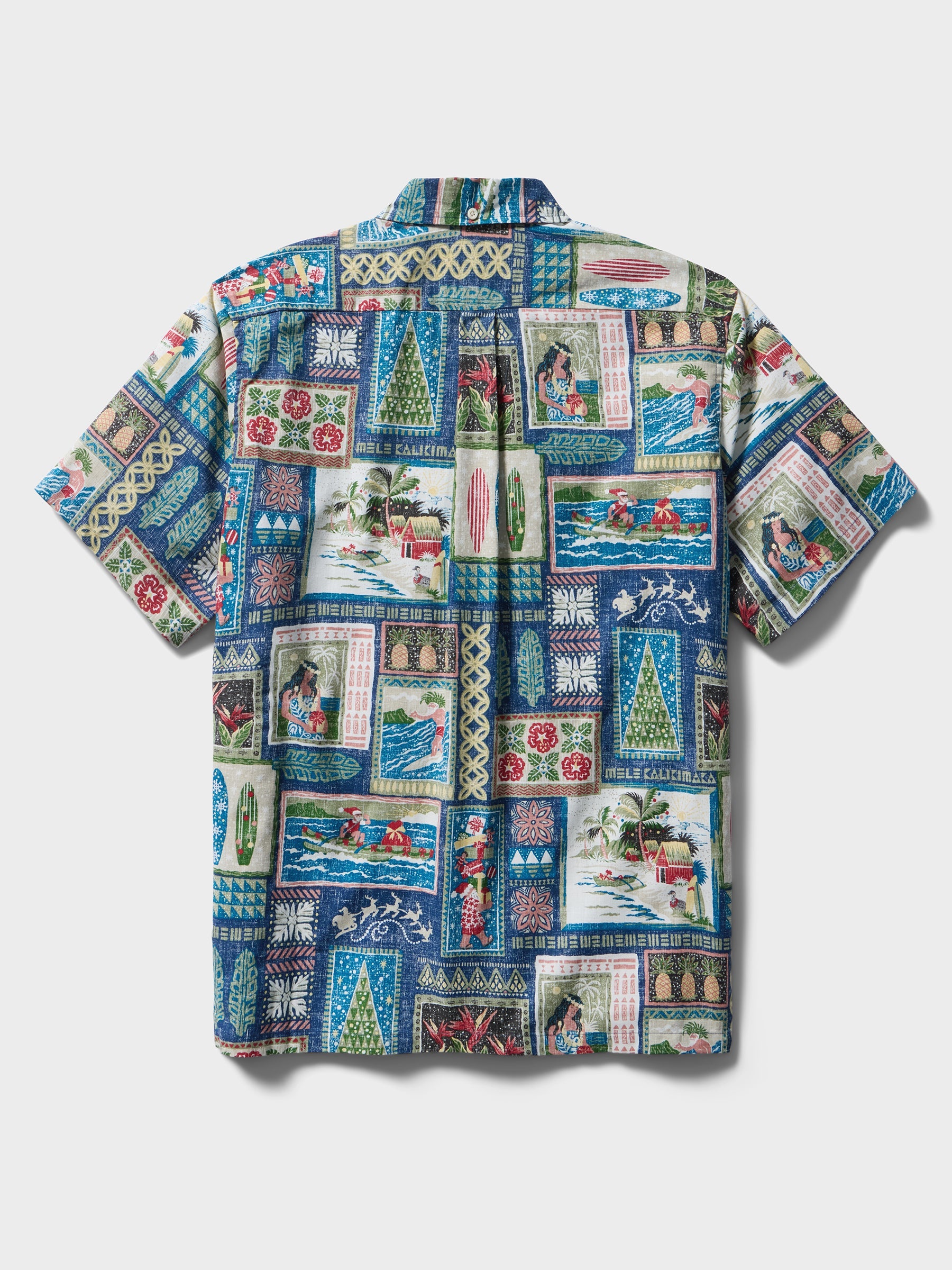 Reyn Spooner Hawaiian Christmas 2026 Button Front Short Sleeve Camp Shirt