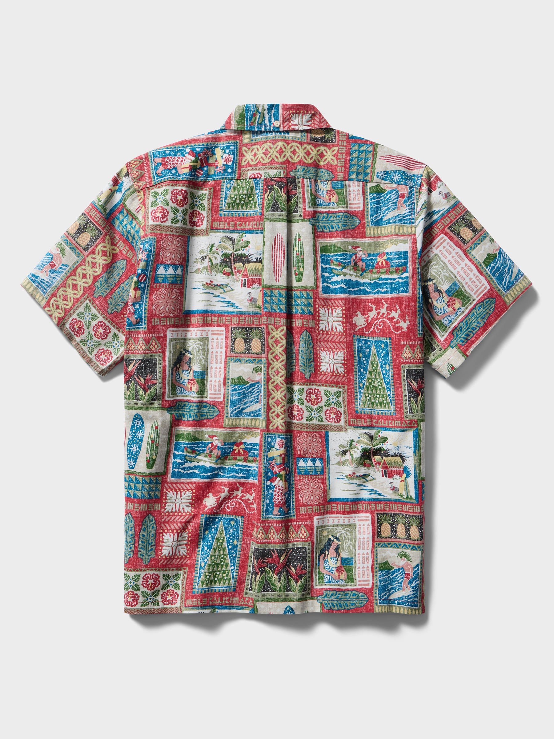 Reyn Spooner Hawaiian Christmas 2026 Button Front Short Sleeve Camp Shirt