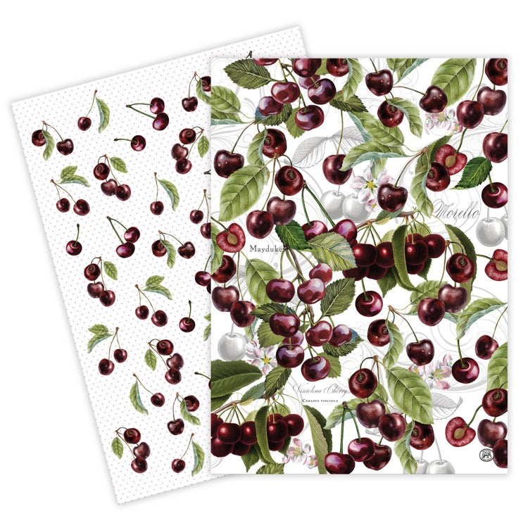 MDW Dark Cherry Kitchen Towels - Set of 2