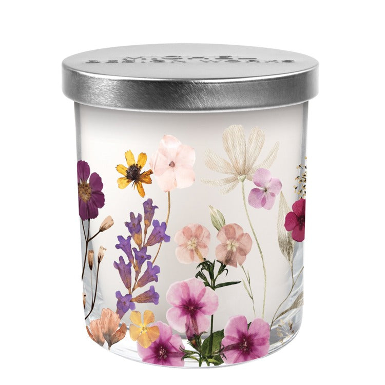 MDW Pressed Flowers Decorative Glass Candle