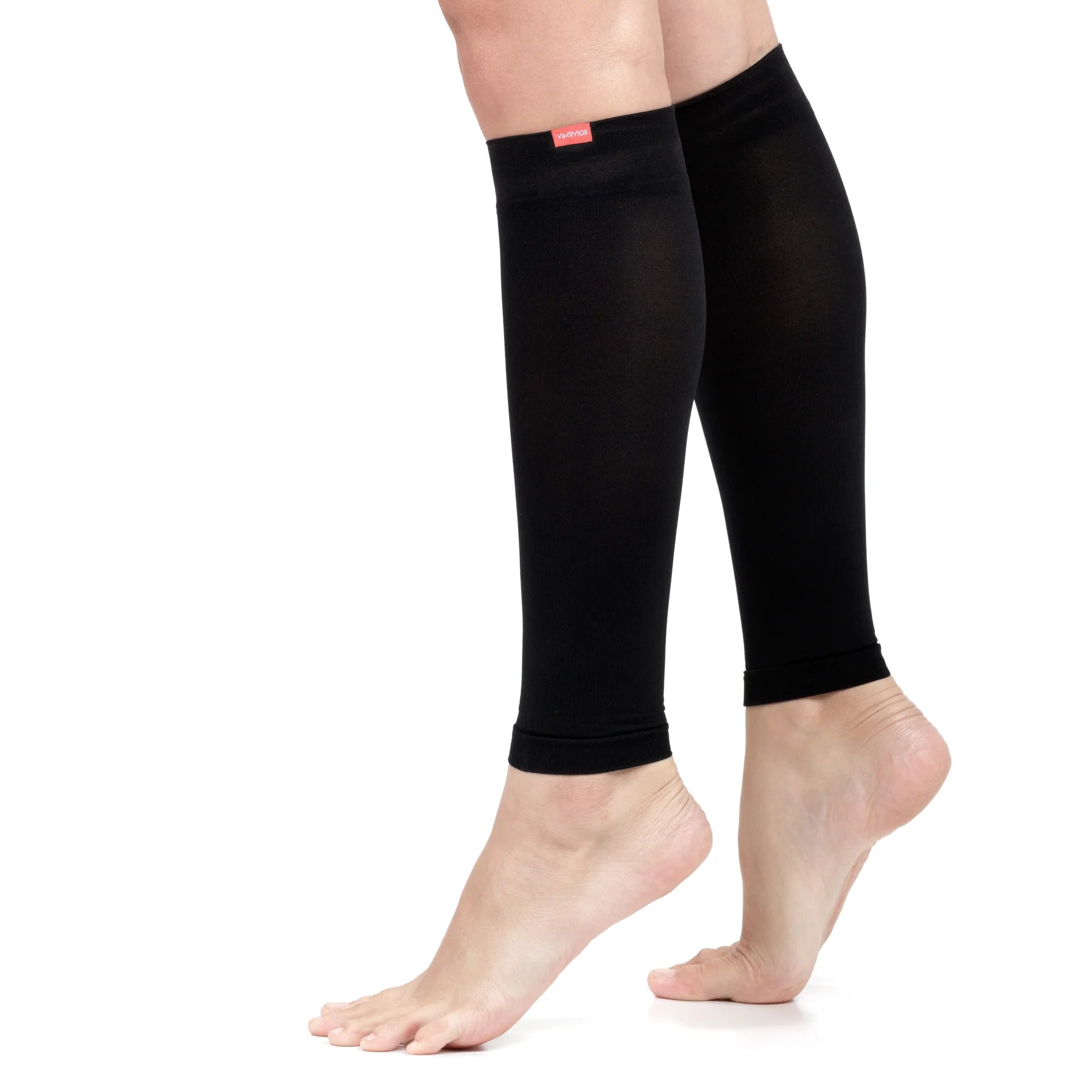 VIM & VIGR Black Nylon Compression Leg Sleeves - 15-20 mmHg