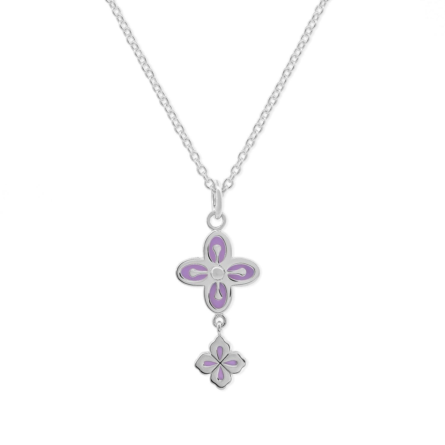 BOMA Lavender Double Clover Necklace