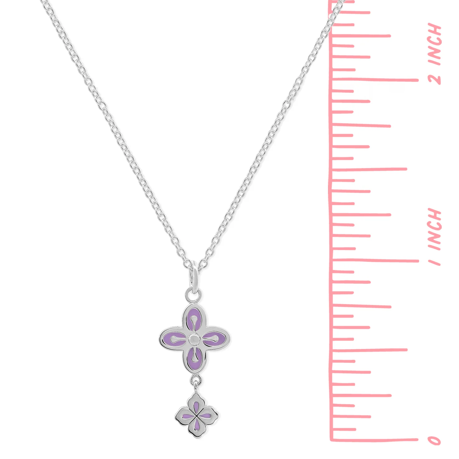 BOMA Lavender Double Clover Necklace