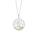 Boma Necklace Open Circle With Lotus And Mother Of Pearl