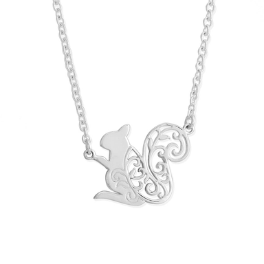 Boma Sterling Silver Filigree Squirrel Necklace