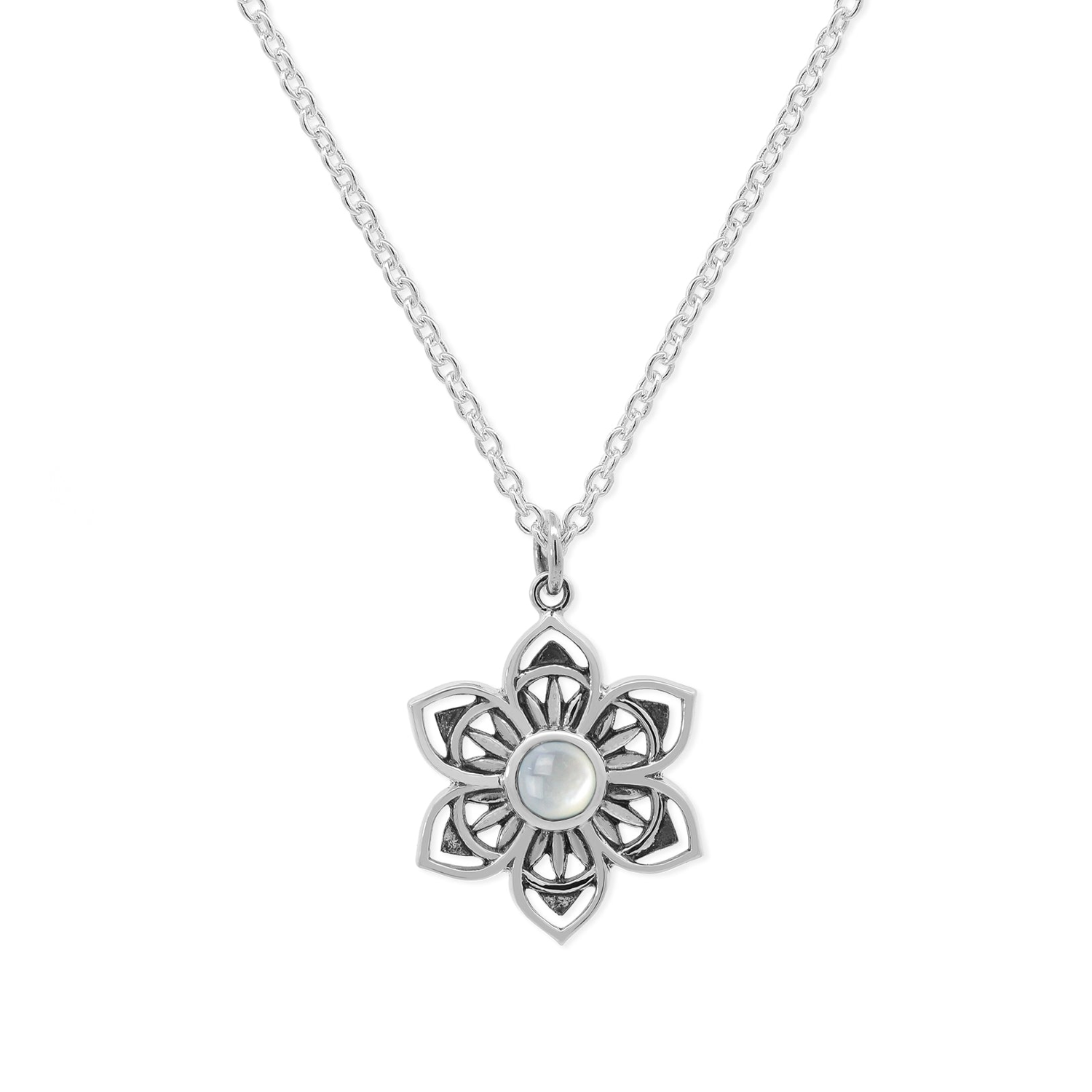 BOMA Floral Mandala Necklace with Mother of Pearl